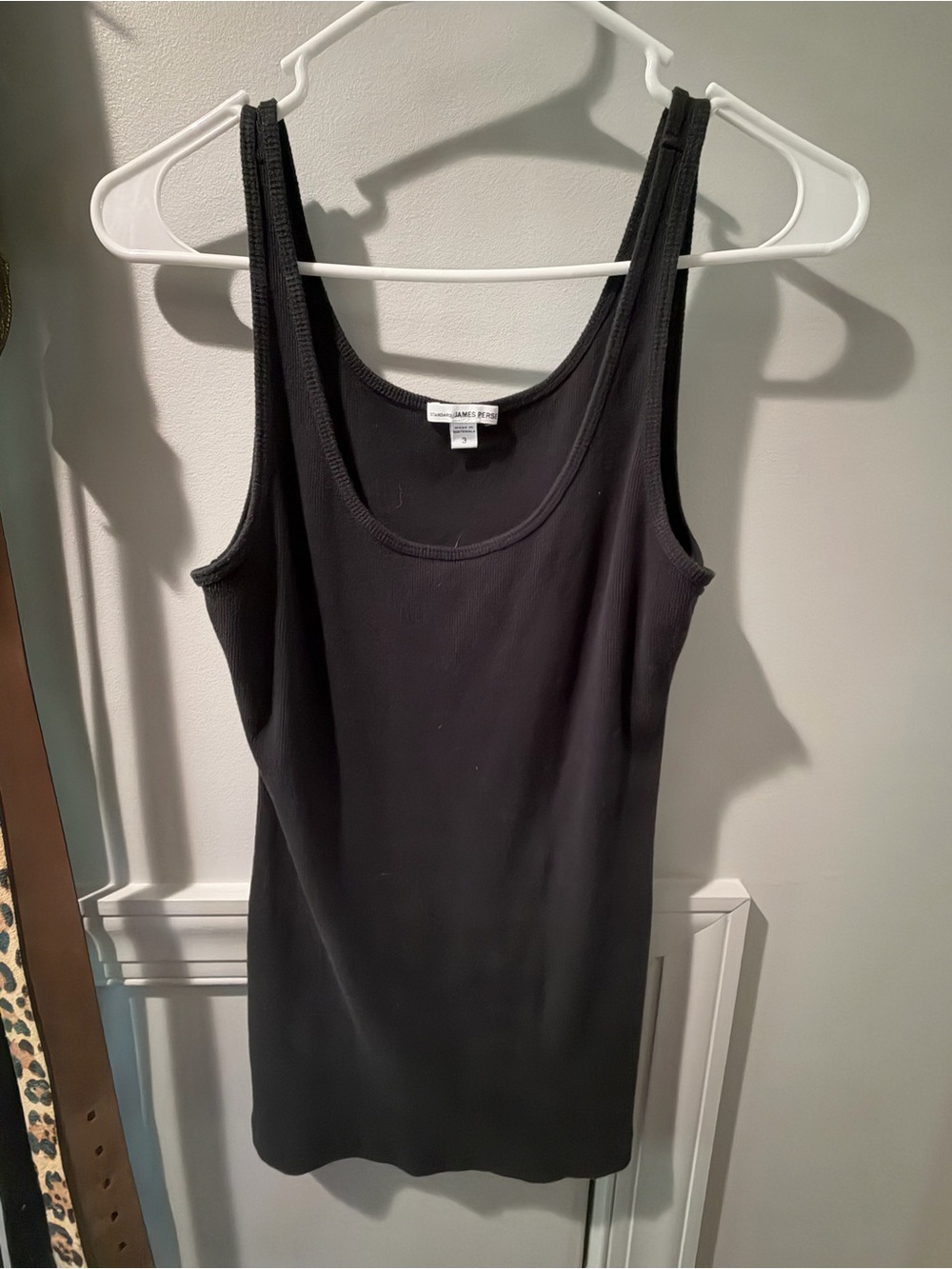 James Perse Classic Black Rib Tank